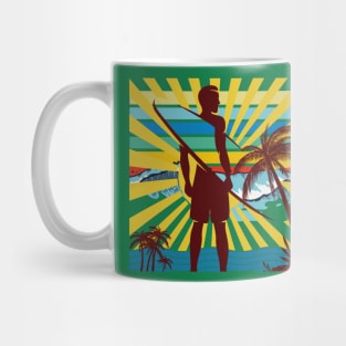 Surfer in Sunbeams Mug